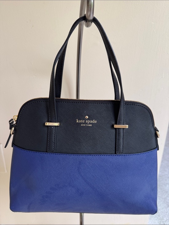 kate spade Handbags - kate Spade Two-Tone Black and Blue Dome Satchel Bag